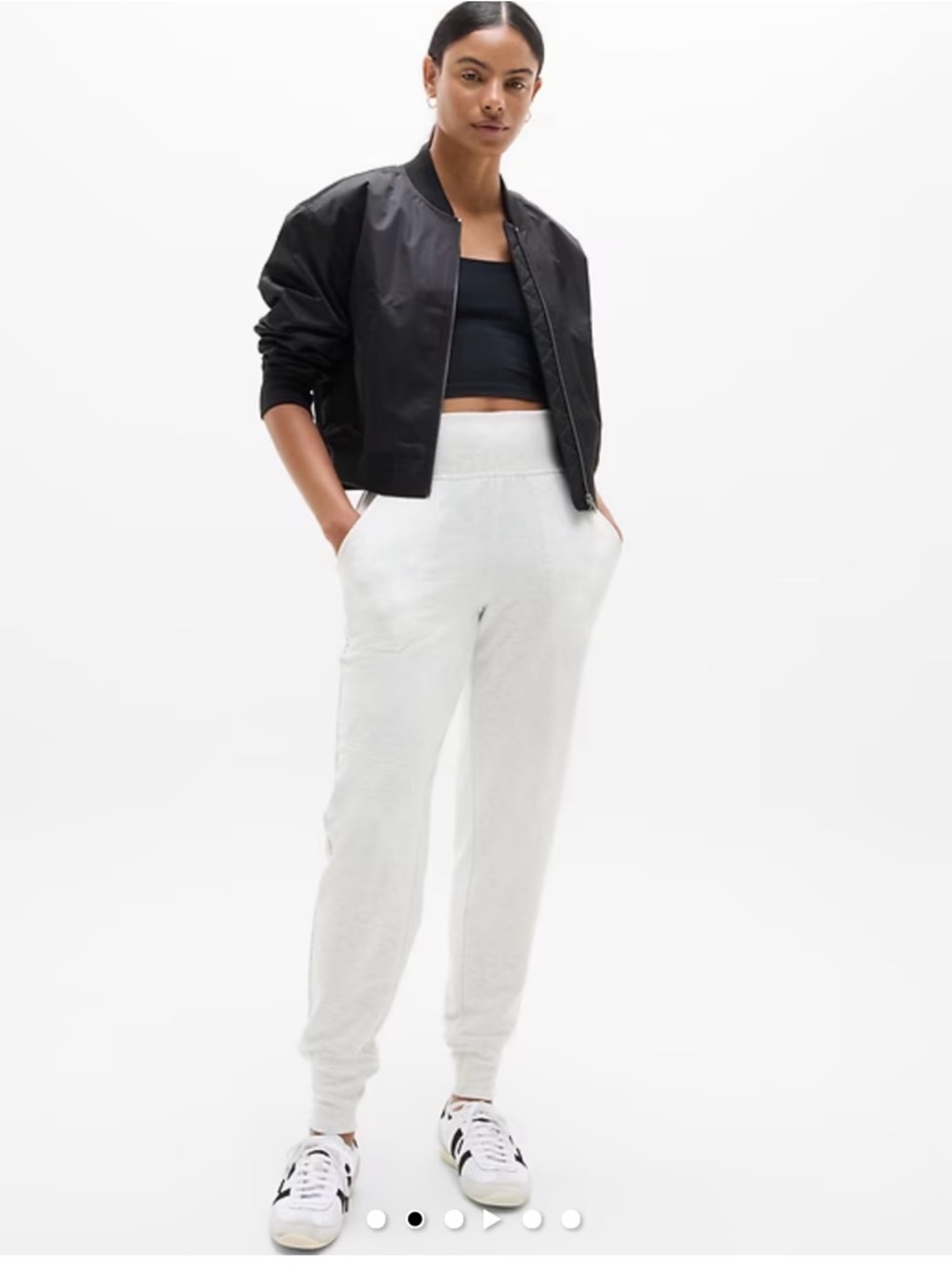 Athleta Grey High-Rise Jogger Pants